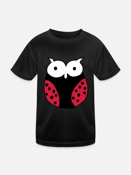 Marienkaefer Gross - Kinder Funktions-T-Shirt - Schwarz - Vorne