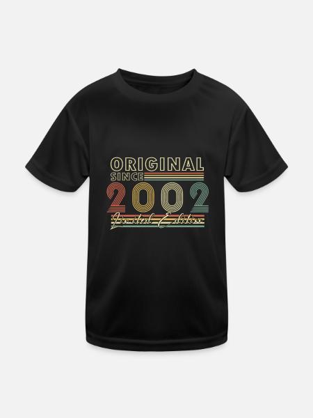 20 years old 2002 vintage retro - Kids Functional T-Shirt - black - Front