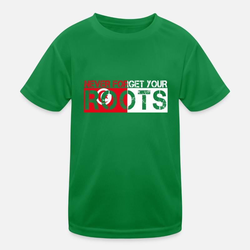 never forget your roots love Tunisia Kids Functional T-Shirt