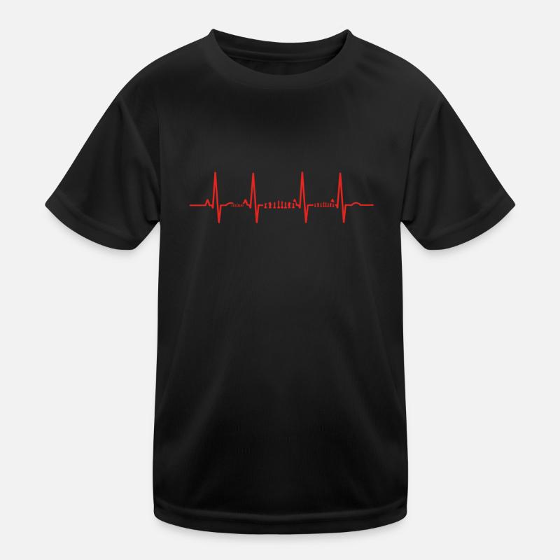 Heartbeat heart ekg evolution human chess koenig Kids Functional T-Shirt
