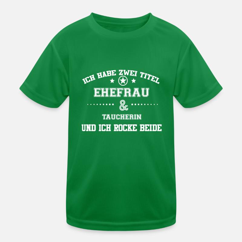 GESCHENK HABE EHEFRAU QUEEN IN Taucherin Kinder Funktions-T-Shirt