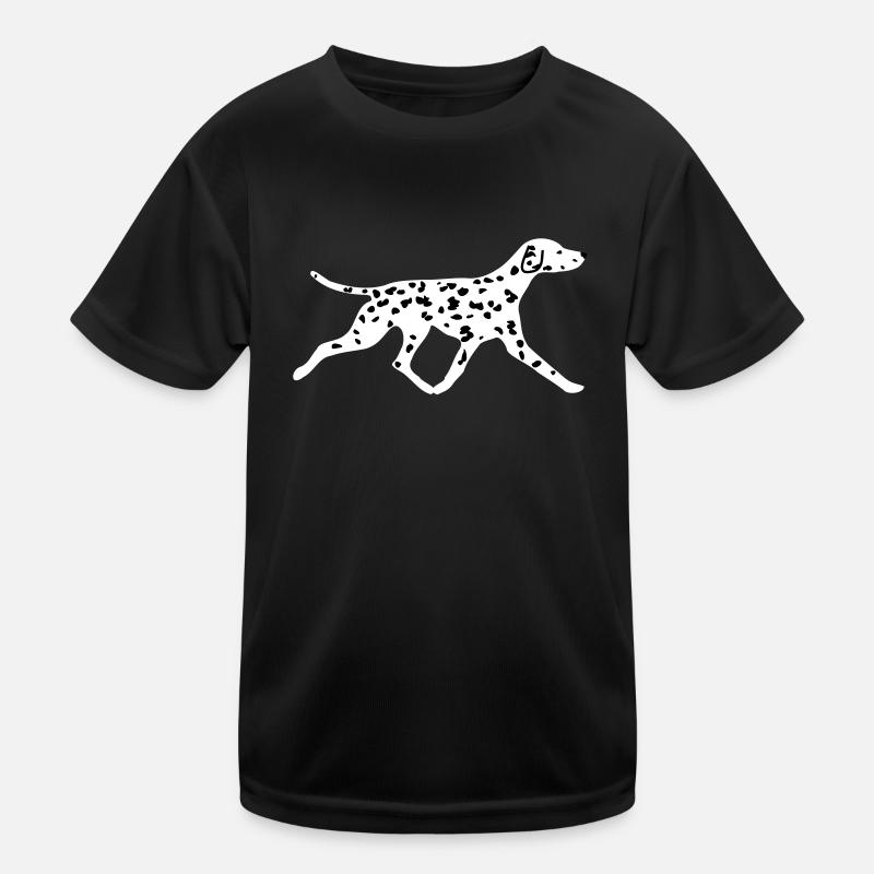 Dalmatiner - Kinder Funktions-T-Shirt - Schwarz