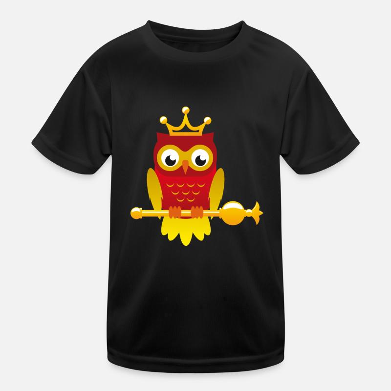 King owl with scepter Kids Functional T-Shirt