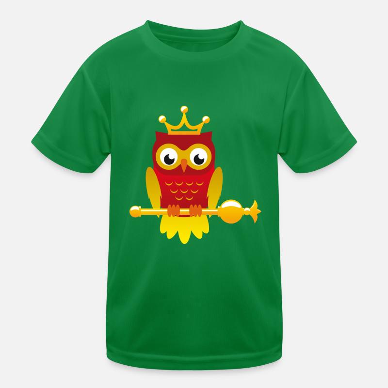 King owl with scepter Kids Functional T-Shirt