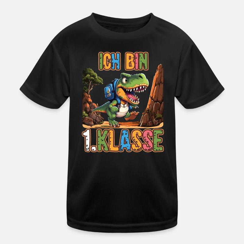 Einschulung Dinosaurier Schulanfang Schultüte Kinder Funktions-T-Shirt