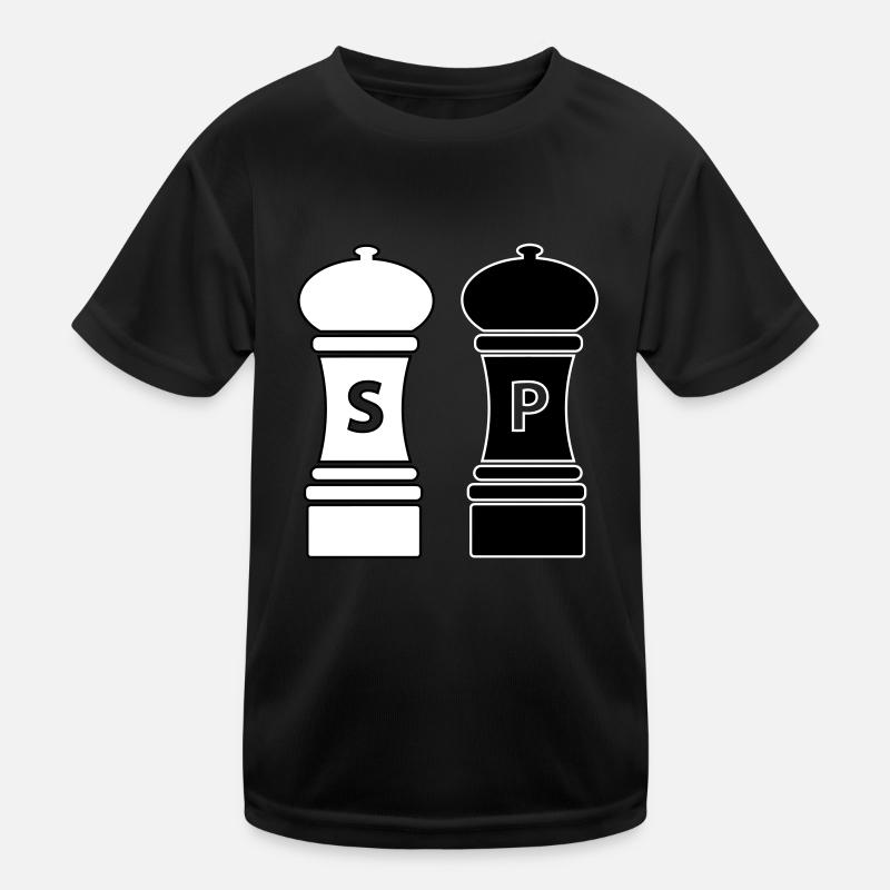 Kochen Geschenkidee Salz und Pfeffer Streuer Kinder Funktions-T-Shirt