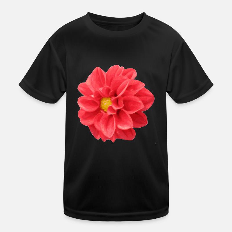 fleur - T-shirt sport Enfant - noir