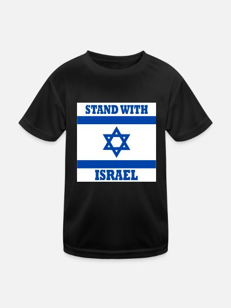 Stand with israel - Kids Functional T-Shirt - black - Front