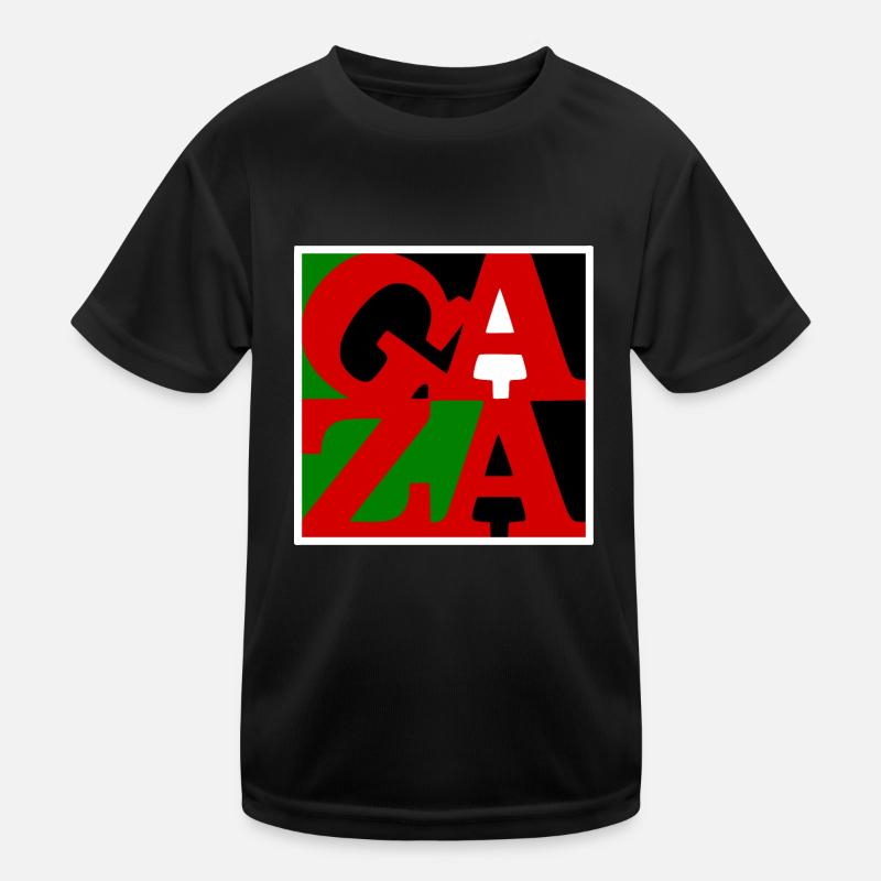 Gaza - Kids Functional T-Shirt - black