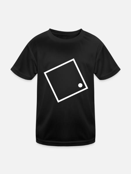 Projekt Ü Logo - Kinder Funktions-T-Shirt - Schwarz - Vorne