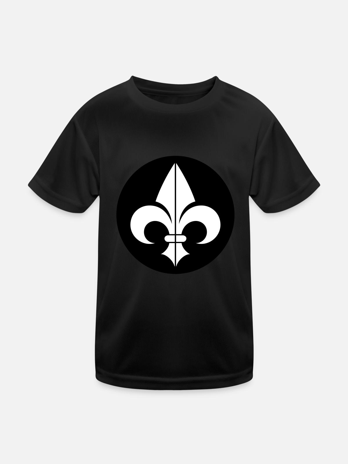 Fleur de Lys - Kids Functional T-Shirt - black - Front