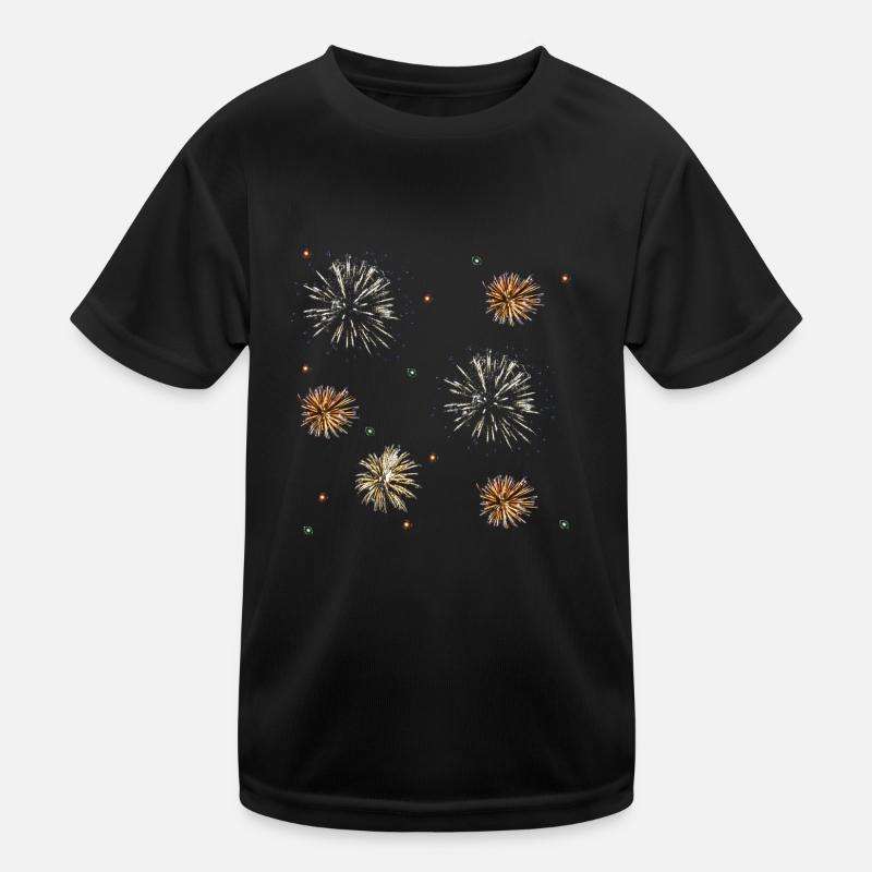 fireworks - Kids Functional T-Shirt - black