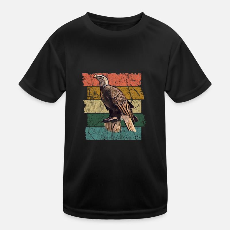 Adler - Kinder Funktions-T-Shirt - Schwarz