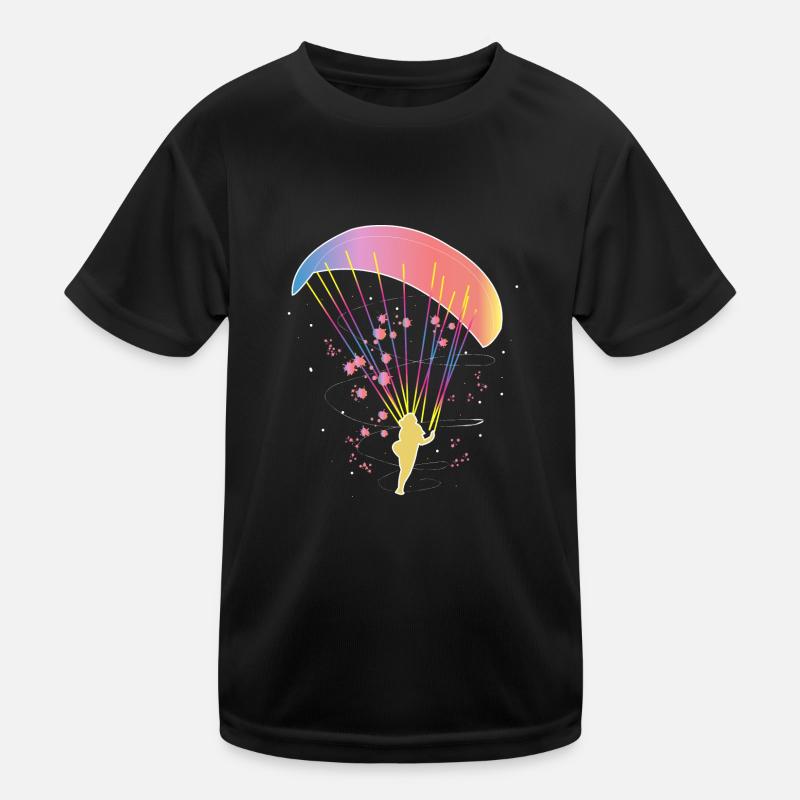Paragliding Colorful Kids Functional T-Shirt