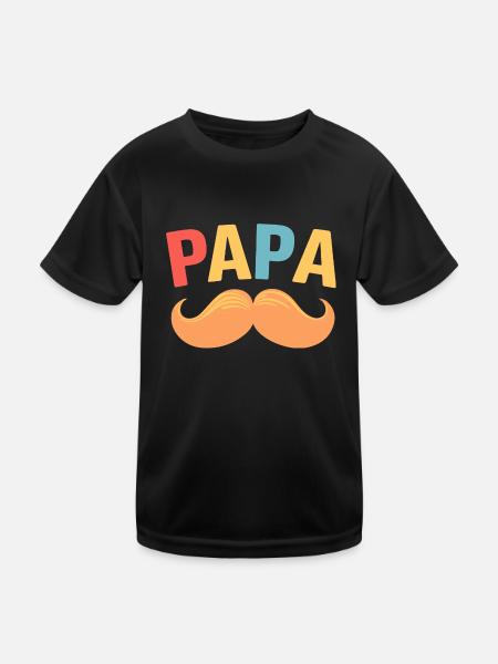 Papa Bester Vater Bald Papa Du Wirst Papa Erster - Kinder Funktions-T-Shirt - Schwarz - Vorne