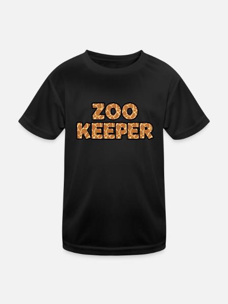 Lettrage Funny Zoo Keeper - T-shirt sport Enfant - noir - Devant