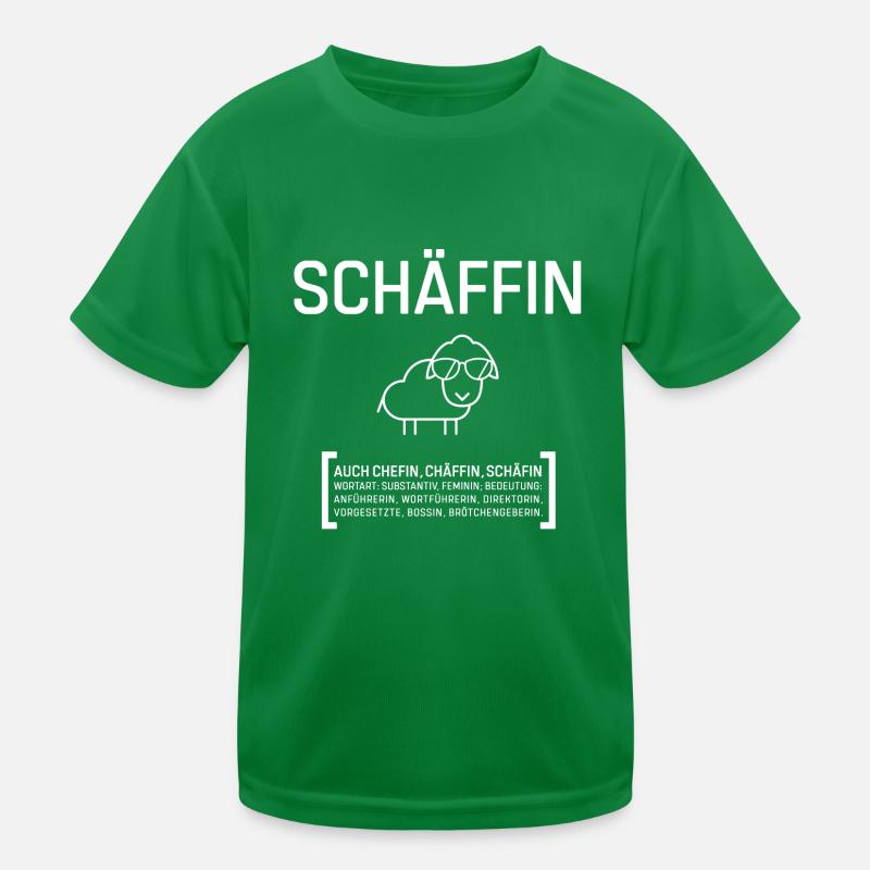 SCHÄFFIN CHEFIN CHÄFFIN BOSSIN Geschenkidee Kinder Funktions-T-Shirt