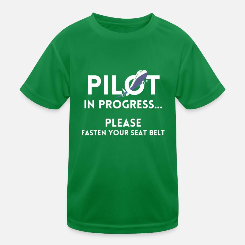 pilot in progress future pilot airplane aircraft Kids Functional T-Shirt