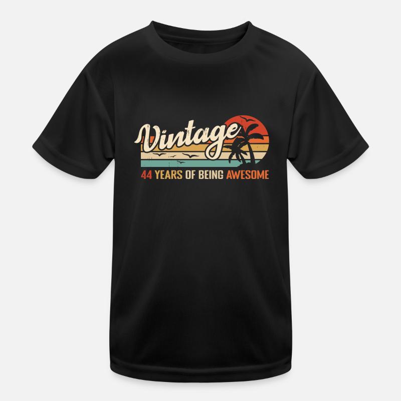 44 Years Retro Birthday Gift Vintage 44 Years Kids Functional T-Shirt