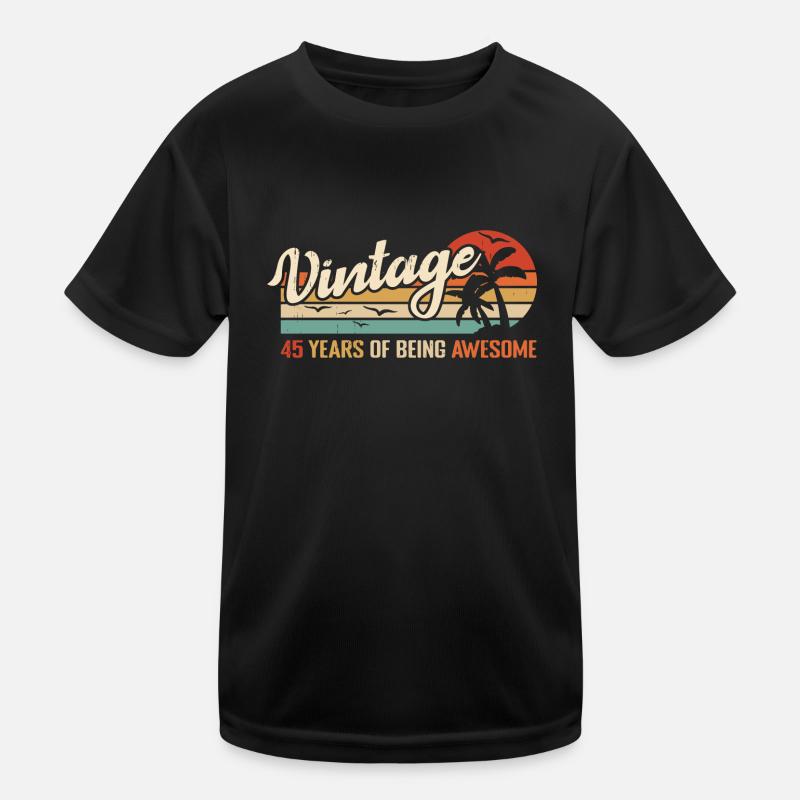 45 Years Retro Birthday Gift Vintage 45 Years Kids Functional T-Shirt