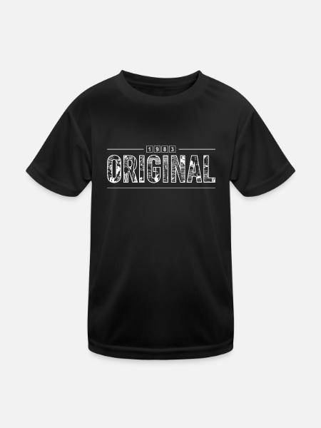 Original 1983 Retro 1983 Jubiläumsgeschenk - Kinder Funktions-T-Shirt - Schwarz - Vorne