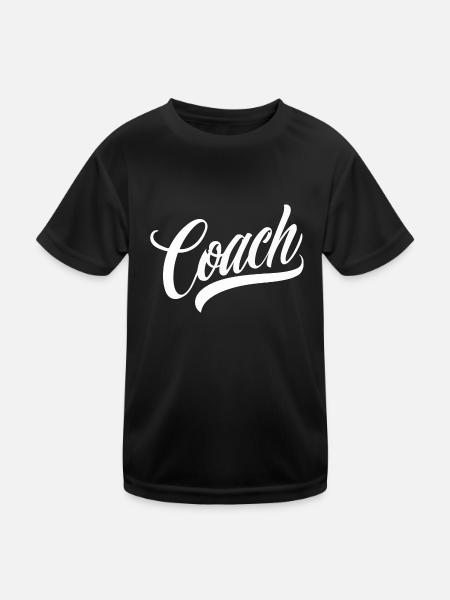 Coach Dankeschön Geschenk Trainer Fitness Training - Kinder Funktions-T-Shirt - Schwarz - Vorne