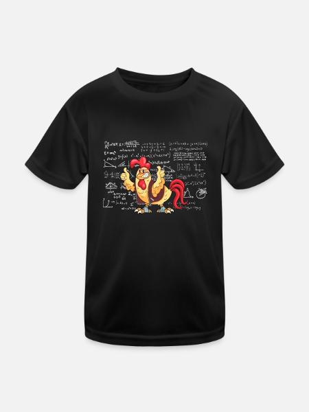 Mathemachicken Math Teacher Maths - Kids Functional T-Shirt - black - Front
