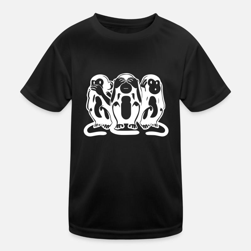 Die 3 Affen Kinder Funktions-T-Shirt