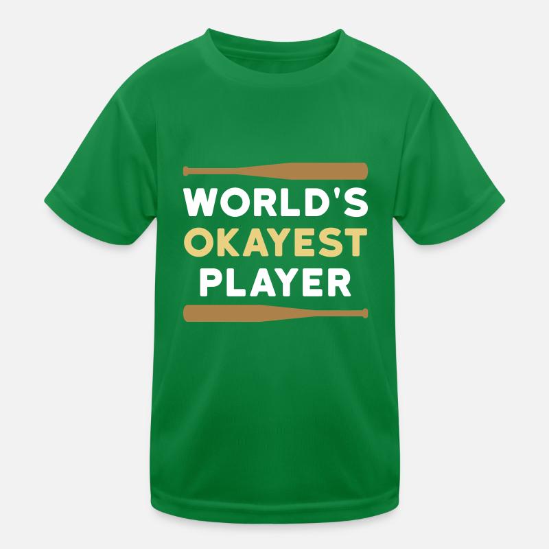 World's okayest player (zwei Baseballschläger) Kinder Funktions-T-Shirt