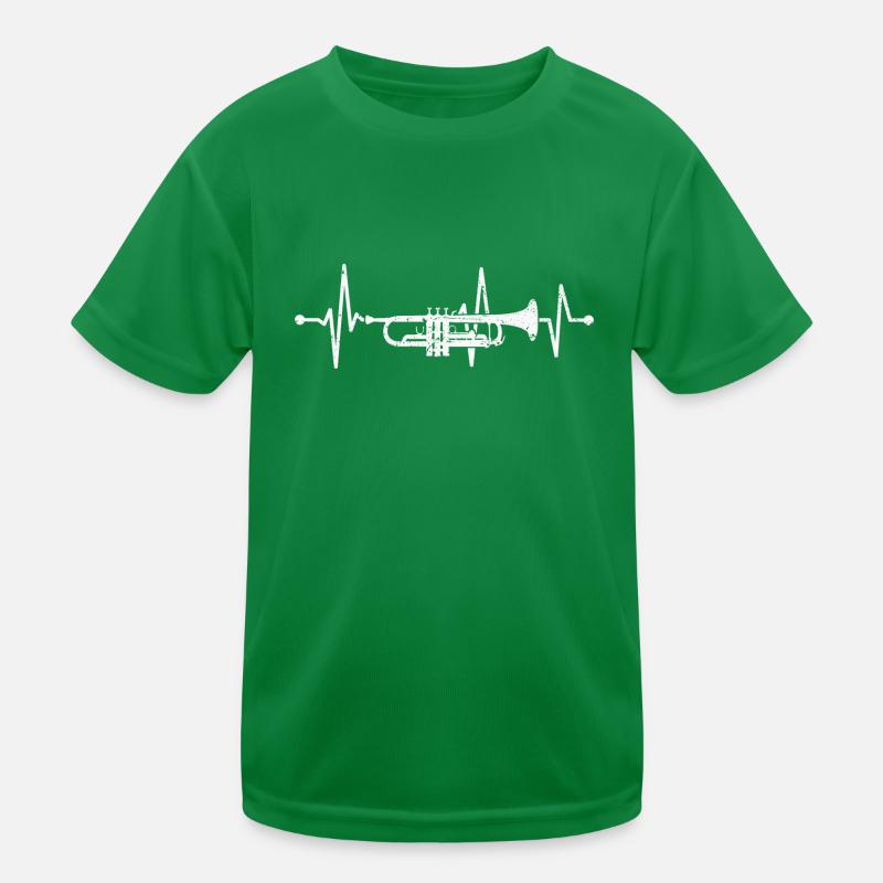 Trompete Herzschlag Musiker Trompeter Blasmusik Kinder Funktions-T-Shirt