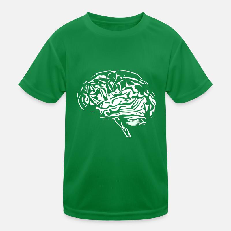 Brain - In Vector Colors Optics Available Kids Functional T-Shirt