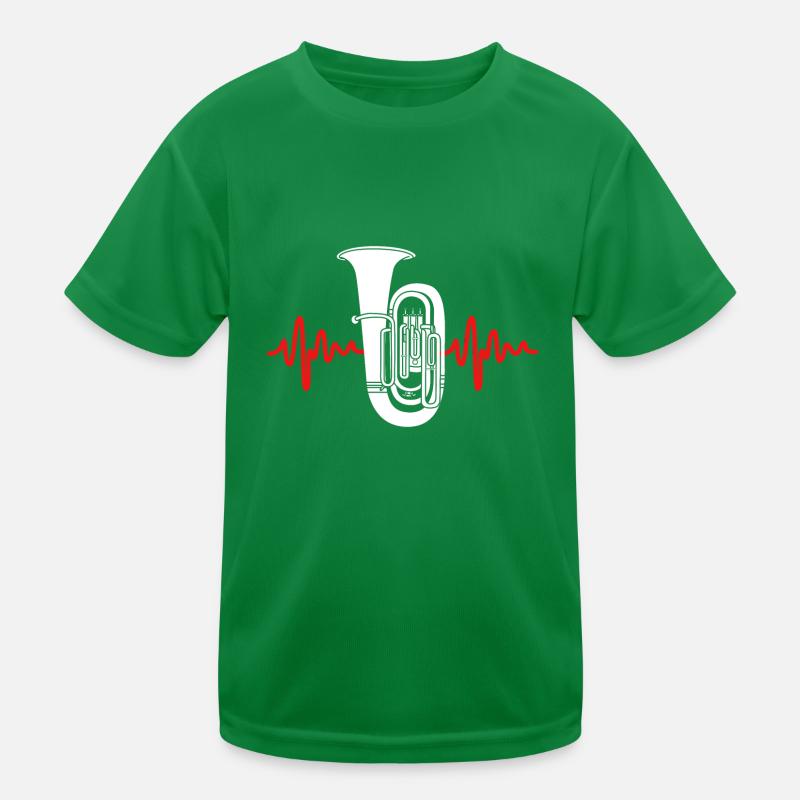 Tuba Herzschlag Kinder Funktions-T-Shirt