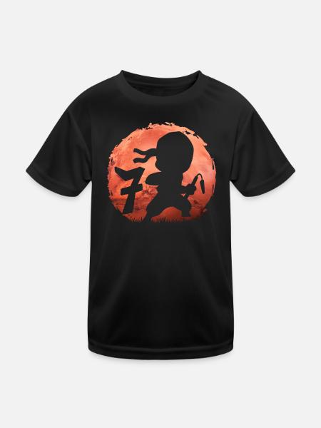 Little Ninja 7th Birthday Boy 7 years old - Kids Functional T-Shirt - black - Front