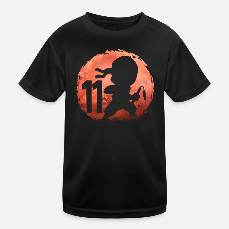 Kleiner Ninja 11. Geburtstag Junge 11 Jahre alt Kinder Funktions-T-Shirt