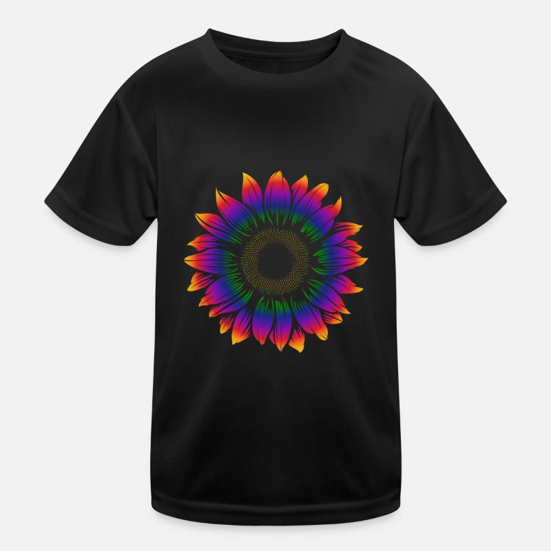 Rainbow Sonnenblume - Sonne - gute Laune Kinder Funktions-T-Shirt