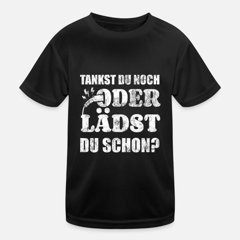 Elektroauto - E-Auto Aufladen Spruch Kinder Funktions-T-Shirt