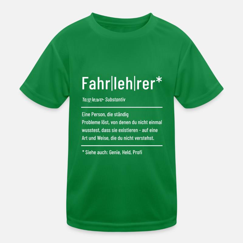 Fahrlehrer - Definition - Lexikon Kinder Funktions-T-Shirt