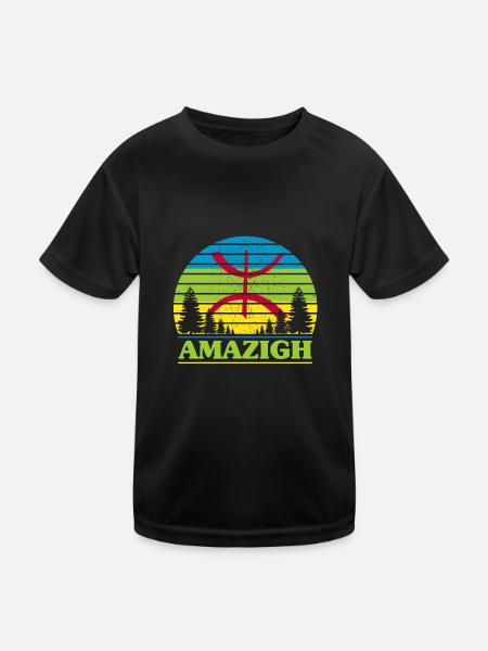 amazigh - Kids Functional T-Shirt - black - Front
