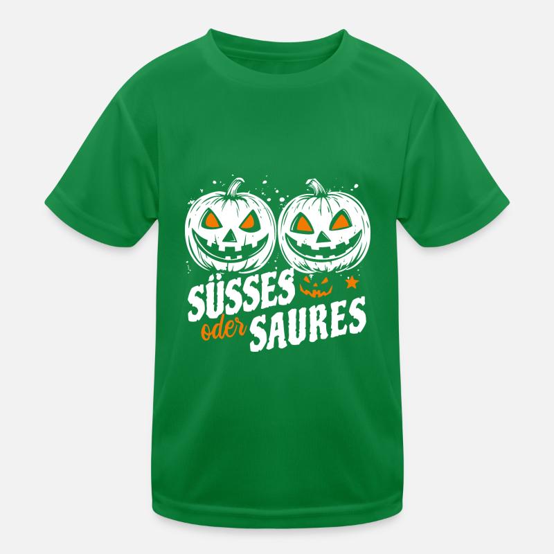 Halloween Zwillinge - Süßes oder Saures Kinder Funktions-T-Shirt