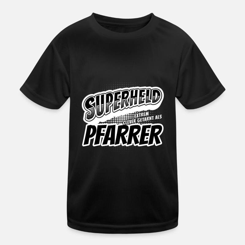 Superheld, clever getarnt als Pfarrer Kinder Funktions-T-Shirt