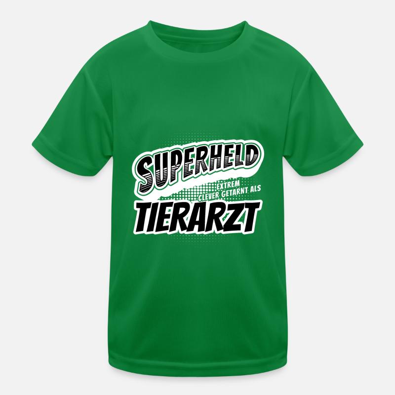 Superheld, clever getarnt als Tierarzt Kinder Funktions-T-Shirt