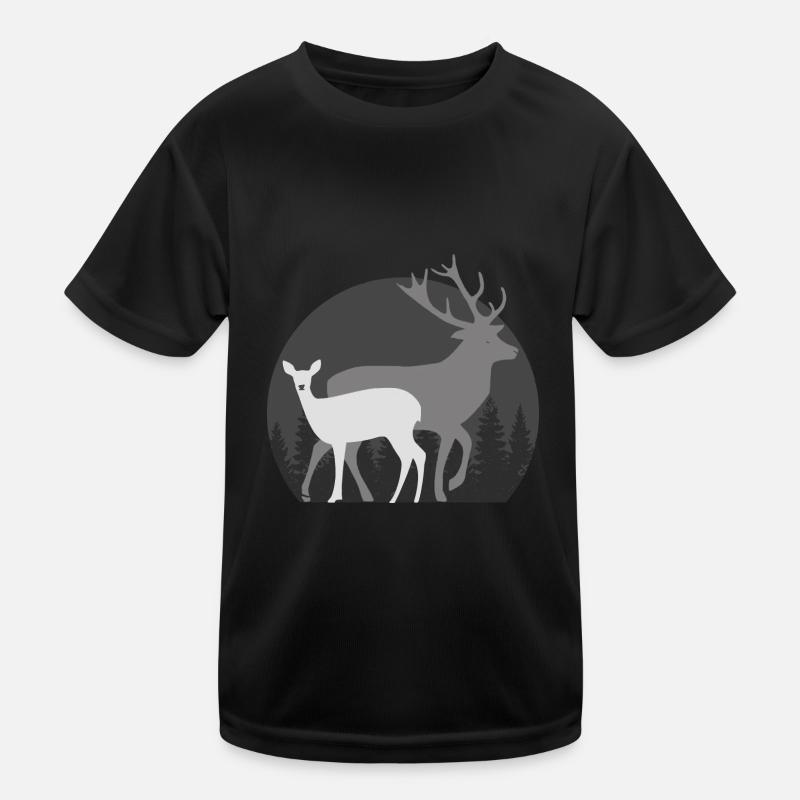 Jagd auf Hirschjäger Rehe Kinder Funktions-T-Shirt