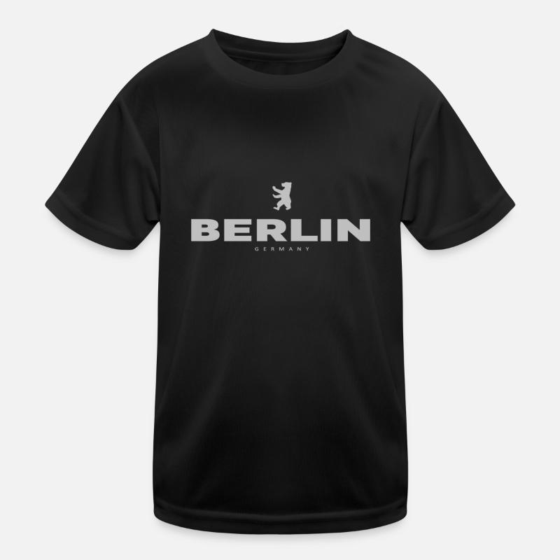 Berlin - Kinder Funktions-T-Shirt - Schwarz