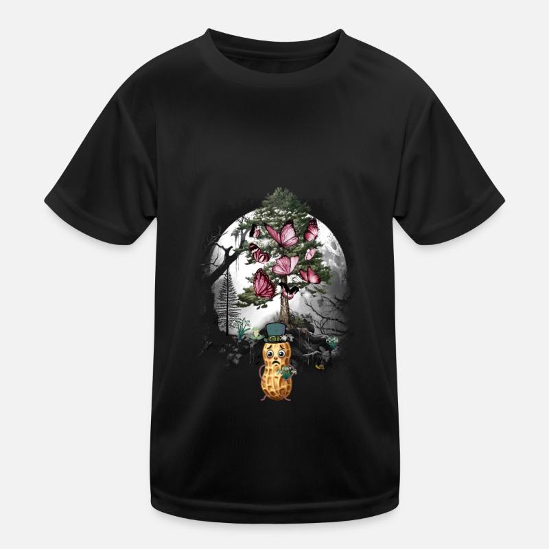 Erdnuss Frühling Wald Wanderung Schneeglöckchen Kinder Funktions-T-Shirt
