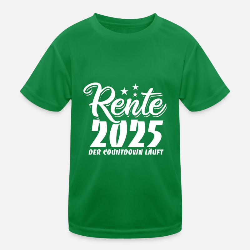 Rente 2025 - Countdown läuft - Ruhestand - Pension Kinder Funktions-T-Shirt