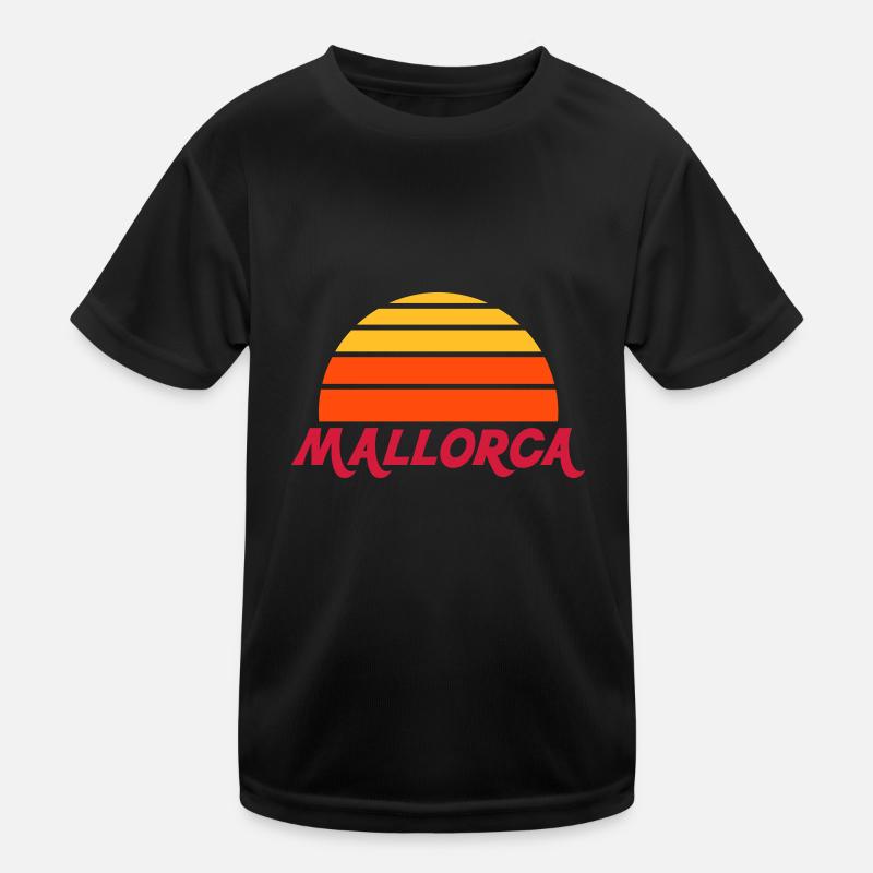 Mallorca (geteilte Halbsonne) Kinder Funktions-T-Shirt