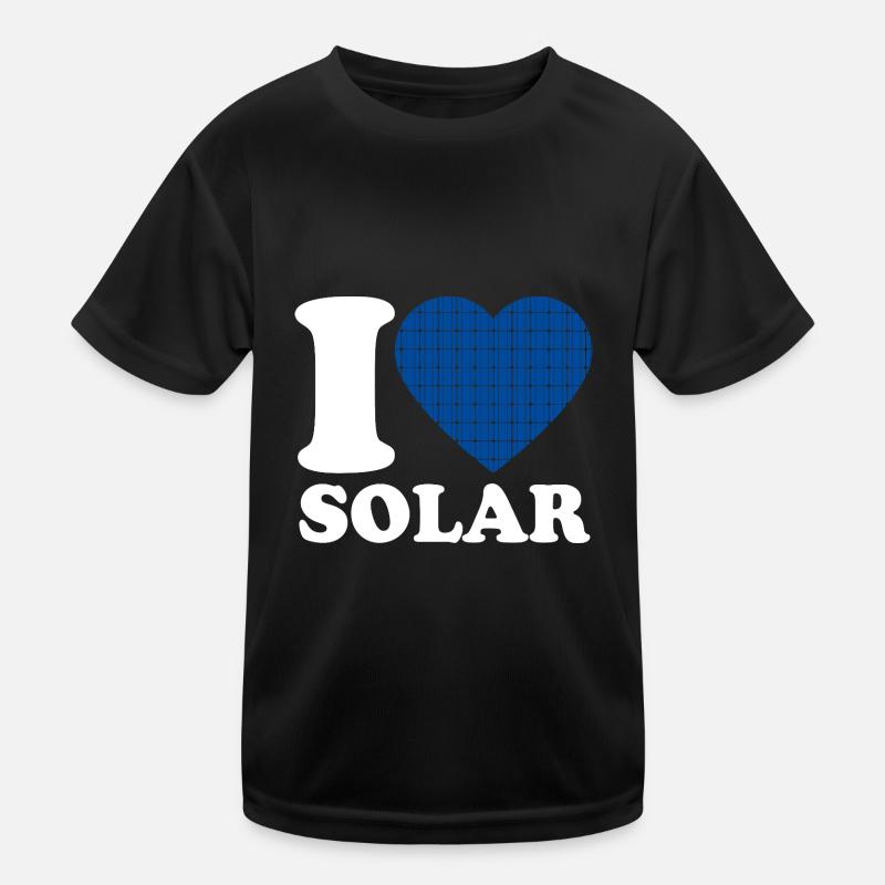 I Love Solar - Heart - Renewable Energy Kids Functional T-Shirt