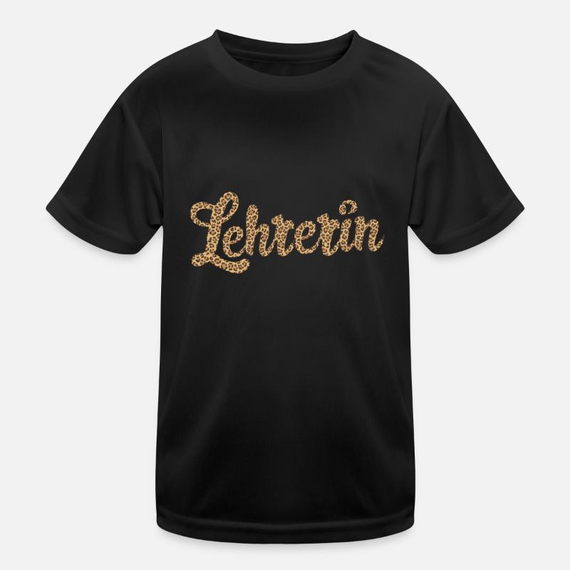 Lehrerin Leopard Trendy Lehrer-Geschenk Idee Kinder Funktions-T-Shirt