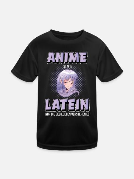 Anime Spruch Cosplay Manga Geek Geschenk lustig - Kinder Funktions-T-Shirt - Schwarz - Vorne