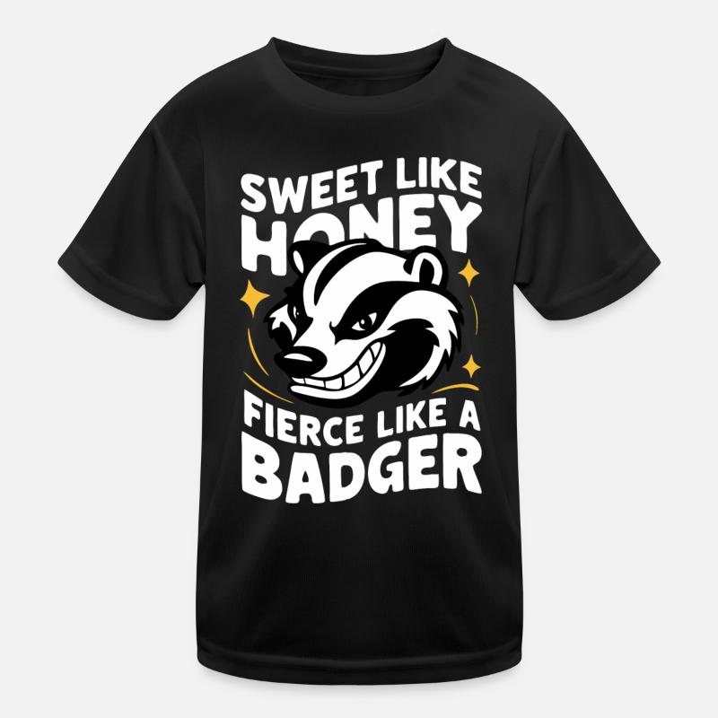 Badger Honey Badger Animal Kids Functional T-Shirt